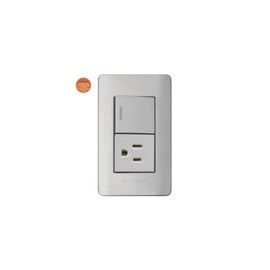 Placa Solaris acero inox c/gris contacto p + apag.senc.