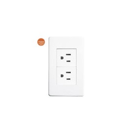 Placa Solaris elegance c/2 contactos blanca