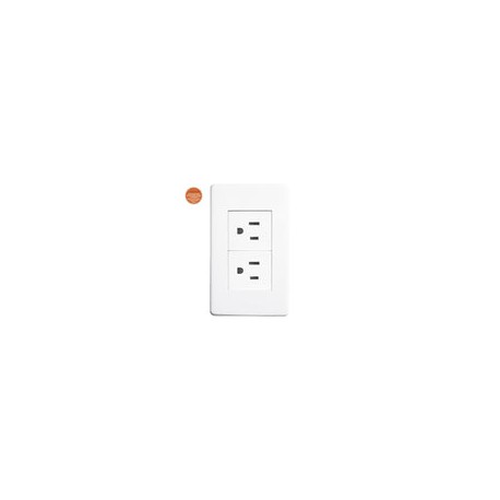 Placa Solaris elegance c/2 contactos blanca