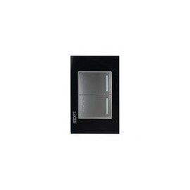 Placa Lucek crystal apagador sencillo/escalera negro/negro
