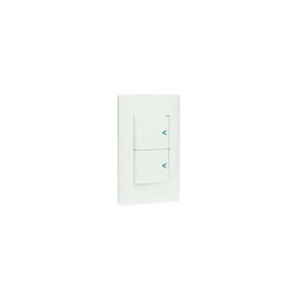 Placa Lucek c/2 apagadores sencillos blanco