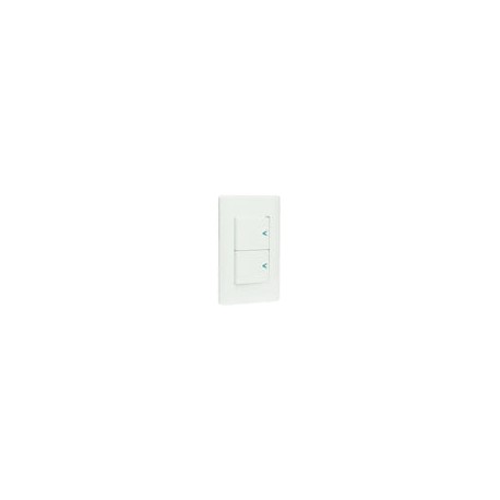 Placa Lucek c/2 apagadores sencillos blanco
