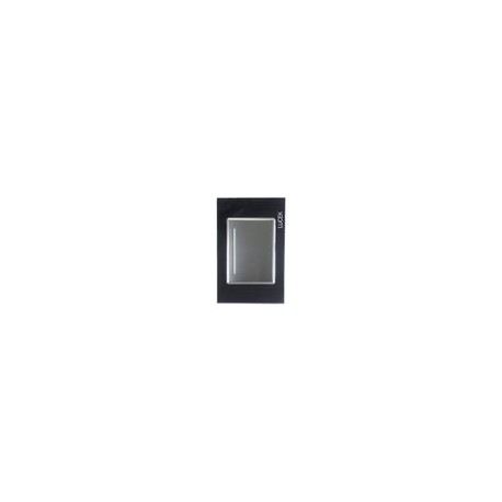 Placa Lucek 1 apagador sencillo de 3 Módulos cristal espejo