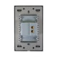 Placa Lucek 1 apagador sencillo de 3 Módulos cristal espejo