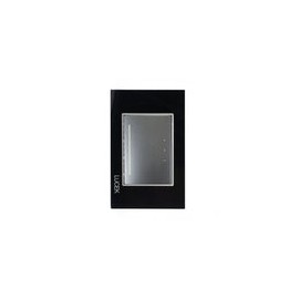 Placa Lucek crystal apagador escalera negro/negro