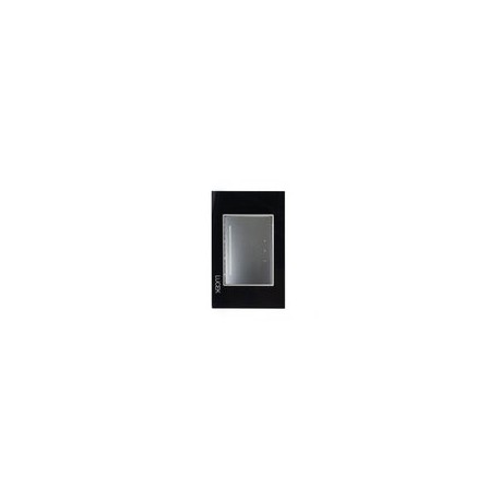 Placa Lucek crystal apagador escalera negro/negro