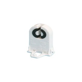 Base Argos p/tubo t8 blanco jgo 2 pz