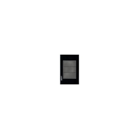 Placa Lucek crystal ciega negro/negro