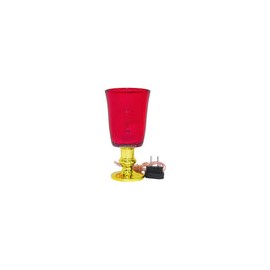 Lámpara tipo veladora vaso rojo