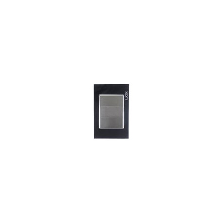 Placa Lucek ciega cristal espejo negro