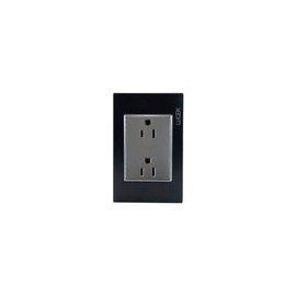 Placa Lucek colors contacto duplex negro