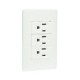 Placa Lucek c/3 contactos blanco