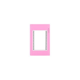 Placa Lucek colors metalica 3 ventanas rosa