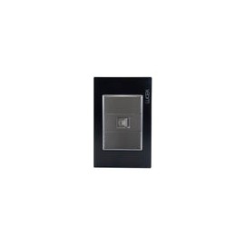 Placa Lucek colors jack rj45 negro