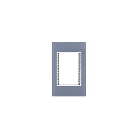 Placa Lucek colors metalica 3 ventanas gris