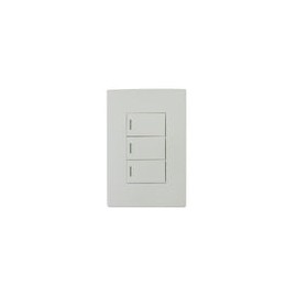 Placa Solaris lisa 3 apagadores de escalera o sencillo