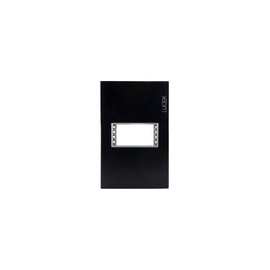 Placa Lucek colors metalica 1 ventana negro