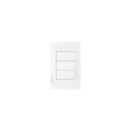 Placa Lucek crystal ciega blanco/blanco