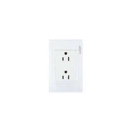 Placa Lucek colors contacto duplex blanco