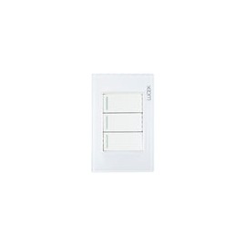 Placa Lucek colors c/3 apagadores sencillo blanco