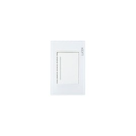 Placa Lucek colors apagador sencillo blanco
