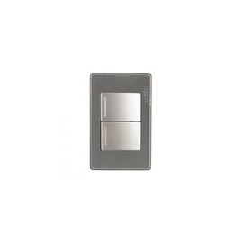 Placa Lucek metal 2 apagadores sencillos plata