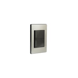 Placa Lucek metal 2 apagadores sencillos anonizado