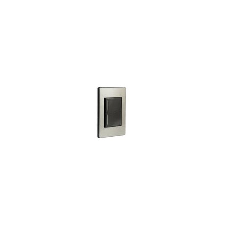 Placa Lucek metal 2 apagadores sencillos anonizado