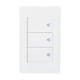Placa Lucek c/3 apagadores sencillos blanco
