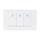 Placa Lucek c/3 apagadores sencillos blanco