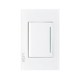 Placa Lucek crystal apagador sencillo blanco/blanco