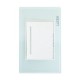 Placa Lucek crystal apagador escalera crystal/blanco
