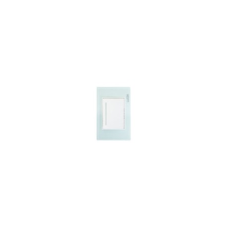 Placa Lucek crystal apagador escalera crystal/blanco