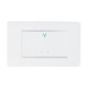 Placa Lucek c/1 apagador escalera blanco