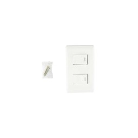Placa Sanelec italia con 2 apagadores sencillos