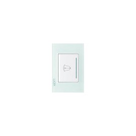 Placa Lucek crystal Botón timbre crystal/blanco
