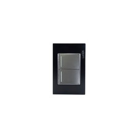 Placa Lucek colors c/2 apagadores sencillos negro