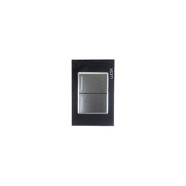 Placa Lucek 1 apagador sencillo y 1 de escalera de 15 modul