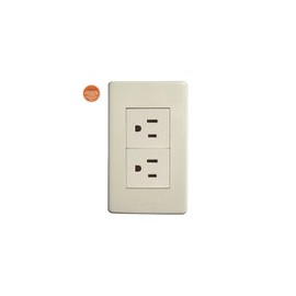 Placa Solaris elegance c/2 contactos marfil