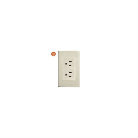 Placa Solaris elegance c/2 contactos marfil