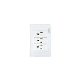 Placa Lucek colors c/3 contactos blanco