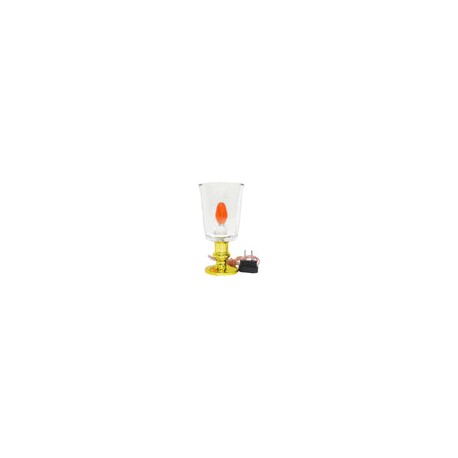 Lámpara tipo veladora vaso transparente