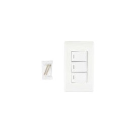 Placa Sanelec italia con 3 apagadores sencillos