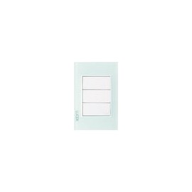 Placa Lucek crystal ciega crystal/blanco