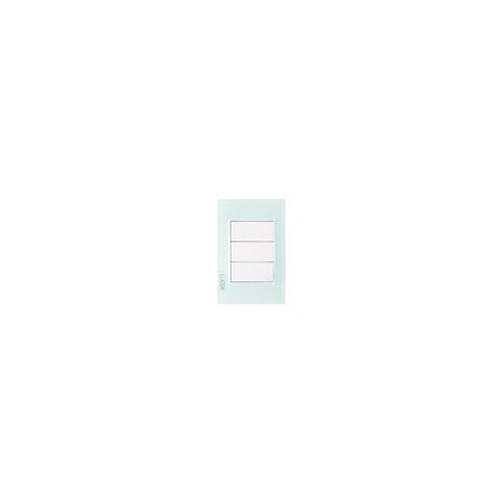 Placa Lucek crystal ciega crystal/blanco