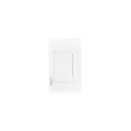Placa Lucek crystal apagador escalera blanco/blanco