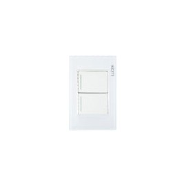 Placa Lucek colors apagador sencillo/escalera blanco