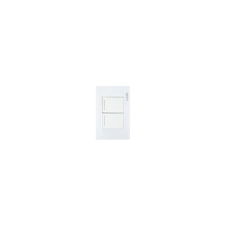 Placa Lucek colors apagador sencillo/escalera blanco