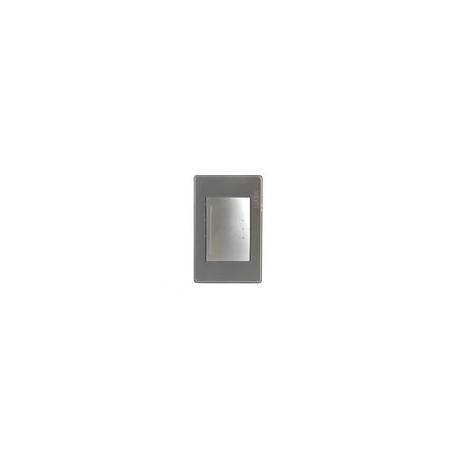 Placa Lucek metal 1 apagador escalera plata