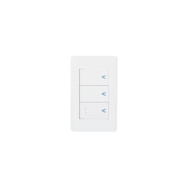 Placa Lucek c/2 apagadores sencillos y 1 escalera blanco